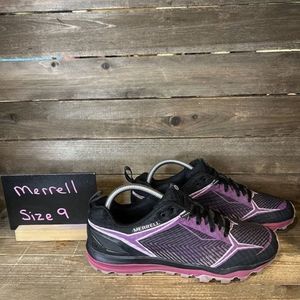 Womens Merrell All Out Crush Shield Purple Trail Running Hiking Shoes Sneakers 9